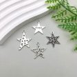 Wholesale 1 Antique Silver Alloy Star Series Simulation Hollow Pentagram DIY Pendant Discount