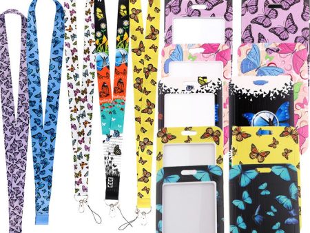 Wholesale Butterfly Mobile Phone Strap Meal Card Bus Access Card Work Stationery Mobile Phone Hard Card Case Online Hot Sale