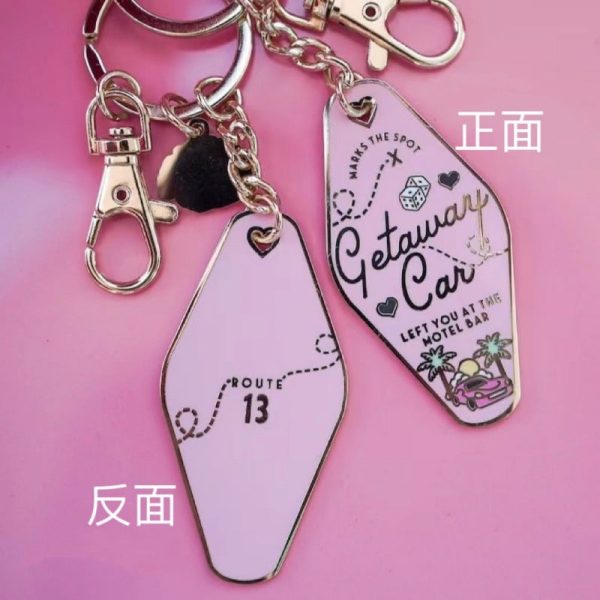 Wholesale 12 Types of Motel Metal Keychains Fashion