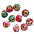 Wholesale 100pcs 15mm Christmas Fabric Beads Online Sale