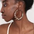 Wholesale 1 Pair of Stylish Trendy Hot Girl Style Exaggerated Geometric Hoop Leopard Print Earrings Fashion