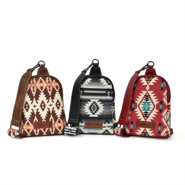 Wholesale Bohemian Ethnic Style Retro Zipper Canvas Shoulder Strap Shoulder Bags For Cheap