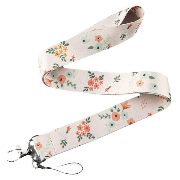 Wholesale 10pcs Small Daisy Lavender Flower Mobile Phone Lanyard Long Camera Work ID Durable Neck Lanyard For Sale