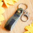 Wholesale 2pcs Western Style Animal Fur Pattern Camouflage Genuine Leather Personalized Handmade Keychains Discount