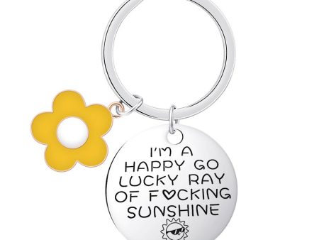 Wholesale Sunflower Inspirational Stainless Steel Keychains Online Sale