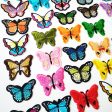 Wholesale Colorful Embroidered Butterfly Fabric Patch Down Jacket Jeans Hole Repair Stickers Handmade DIY Clothing Accessories Decorative Patch on Sale