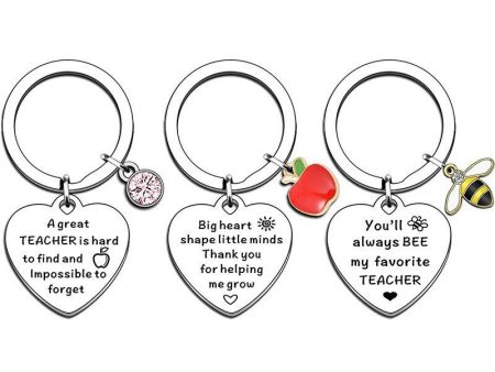 Wholesale Apple Bee Pink Diamond Family and Friends Gift Peach Heart Stainless Steel Keychain Online