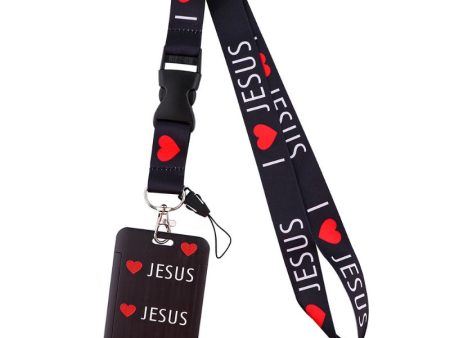 Wholesale 10pcs Jesus Mobile Phone Lanyard Fashion 2 in 1 Detachable Card Holder Online Sale