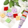 Wholesale 100pcs 20mm Hand feel Lacquer Square Biscuit Color Stacking Joy Acrylic DIY Beads Hot on Sale