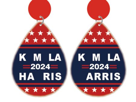 Wholesale 2pcs Wooden Red White and Blue Acrylic Earrings Online now