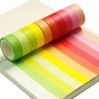 Wholesale Solid Color and Paper Tape 20 Color Set Rainbow DIY Decorative Bookkeeping Tape Cheap