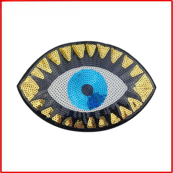 Wholesale 10pcs Fashion Clothing Accessories Bead Embroidery Heart Eye Mouth Glitter Patches Online