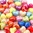 Wholesale 100pcs 13 * 15mm Bright Color Solid Color Love Beads Acrylic Large Hole Beads Discount