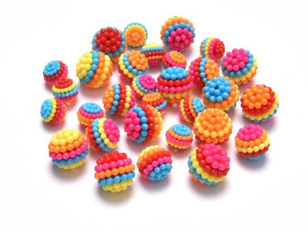 Wholesale 100pcs ABS Imitation Pearl Straight Hole Colorful Bayberry Rainbow Color Children s DIY Beads For Sale