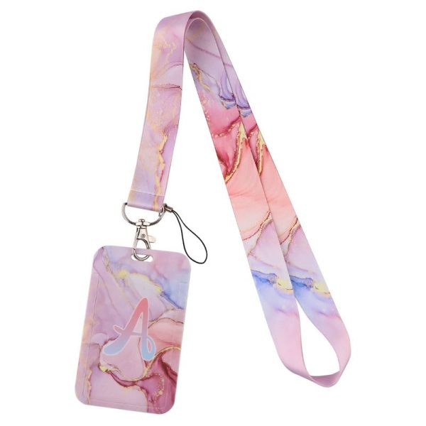 Wholesale 10pcs Marble New Mobile Phone Strap Campus Meal Card Bus Access Card Work Brand Laminated Hard Shell Card Holder Online Sale