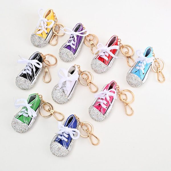 Wholesale Creative Cartoon Shoes Micro Diamond Keychains Online Hot Sale