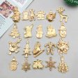 Wholesale 1 KC Gold Alloy Christmas Series Simulation Santa Claus Snowflake DIY Pendant Sale