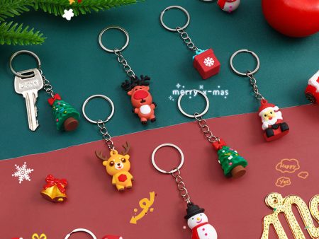 Wholesale Christmas Cartoon Silicone Keychain Supply