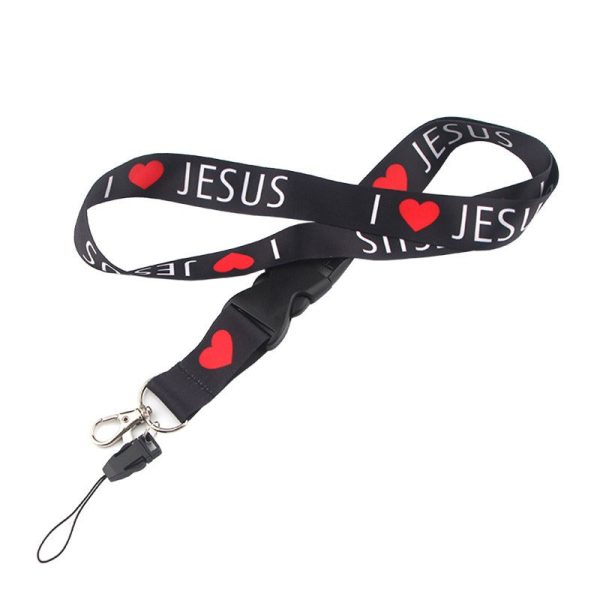 Wholesale 10pcs Jesus Mobile Phone Lanyard Fashion 2 in 1 Detachable Card Holder Online Sale