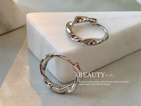 Wholesale 14k Genuine Gold Mobius Ring Simple and Compact Cool Style Earrings For Discount