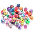 Wholesale 50pcs 6-12mm Printed Round Colored Polymer Clay Diy Beads Online Hot Sale