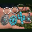 Wholesale 2pcs Turquoise Vintage Pumpkin Flower Cactus Western Style Keychain Online Hot Sale