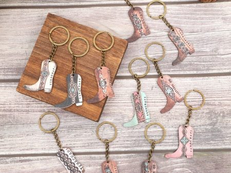 Wholesale Western Style Long Boot Keychains Fashion