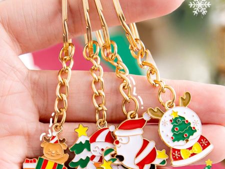 Wholesale Christmas Cartoon Metal Keychain Online now