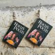 Wholesale 2 Pair Pack Scary Halloween Book Wooden Earrings Accessories Gift For Discount