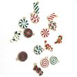 Wholesale 10pcs Christmas Candy Cane Lollipop Pendant Alloy Oil Drip Diy Pendant Sale