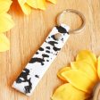 Wholesale 3pcs Creative Diy Genuine Leather Horse Hair Leopard Print Army Green Print Genuine Leather Keychains Cheap