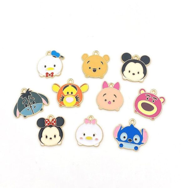 Wholesale 10pcs Cartoon Q Version Necklace Diy Oil Drop Alloy Pendant Online now