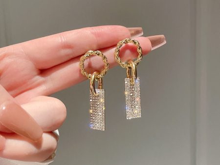 Wholesale 925 Silver Needle Fashion New Personality Trendy Diamond Temperament Earrings Fashion