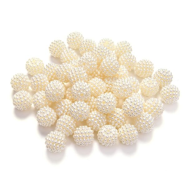 Wholesale 100pcs ABS Bayberry Beads Gypsophila Imitation Pearl Ball Wedding Flower Ball DIY Beads Online Sale