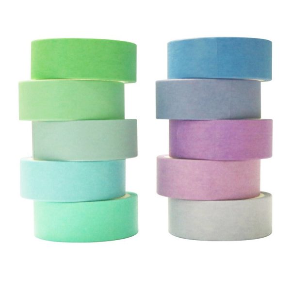 Wholesale Solid Color and Paper Tape 20 Color Set Rainbow DIY Decorative Bookkeeping Tape Cheap