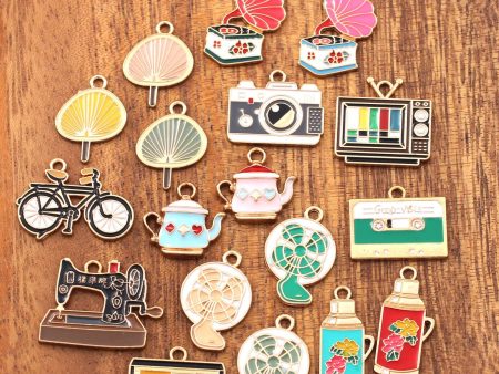 Wholesale 10pcs Nostalgic Sewing Machine Diy Alloy Oil Drop Earrings Pendant Keychain Pendant Jewelry Accessories Cheap