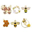 Wholesale 1 Drop Oil Alloy Yellow Simulation Cute Cartoon Bee Hive Pendant DIY Pendant Hot on Sale