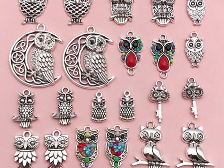 Wholesale Alloy Owl iDIY Handmade Necklace Pendant Accessories Supply