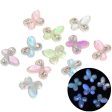 Wholesale 100pcs Luminous UV Fine Sparkling Diamond Set Butterfly Beads For Discount