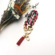 Wholesale Bright Color PU Tassel Acrylic Bracelet Keychain on Sale