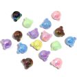 Wholesale 100pcs Acrylic Cute Cartoon Bear Head Beaded DIY Loose Beads Hot on Sale