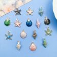 Wholesale Alloy Drip Oil Ocean Starfish Shell Pendant DIY Necklace Pendant Accessories Online Hot Sale