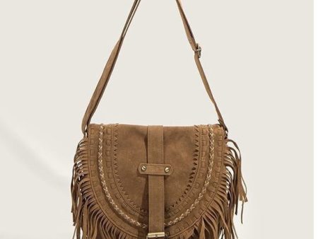 Wholesale Western-inspired Suede Tassel Shoulder Bag Hot on Sale