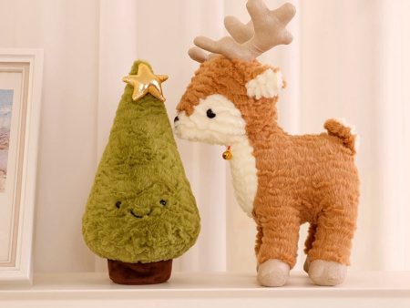 Wholesale PP Cotton Christmas Deer Plush Doll and Christmas Tree Ornaments Fashion