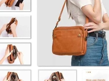 Wholesale Vintage Three-layer Leather Cross-body Bag Discount