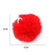 Wholesale 4cm 5pcs Fur Ball Color Faux Plush Pendant DIY Keychain For Sale