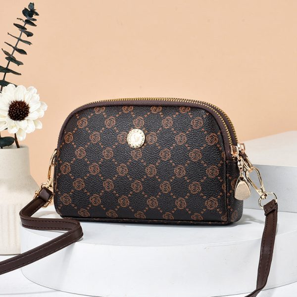 Wholesale  The New Patchwork and Versatile Fashion Trend Double Zip Crossbody Shoulder Bag Supply