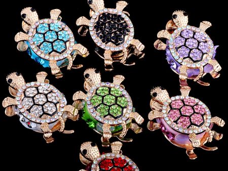 Wholesale Heavy Industry Full Diamond Double-sided Turtle Can Wear Straight Hole Beads DIY Accessories Sale