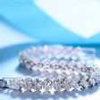 Wholesale Roman All-over Diamond Bracelet with 18K White Gold Moissanite Mickey Mouse Bracelet For Discount