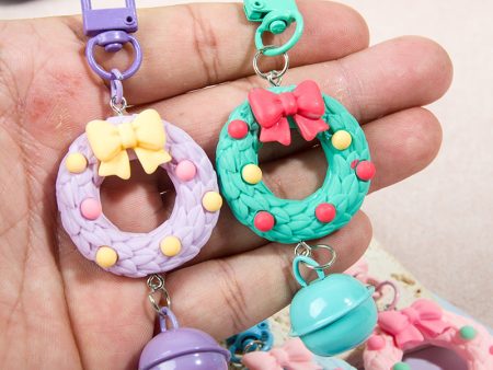 Wholesale Christmas Bell Girl Heart Keychains Cheap